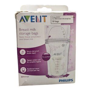 PHILIPS AVENT Breast Milk Storage Bags 6oz 26pc NEW OPEN BOX